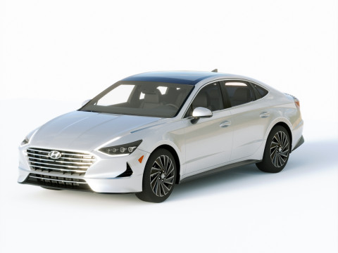 Hyundai Sonata Hybrid 2020 3D Model