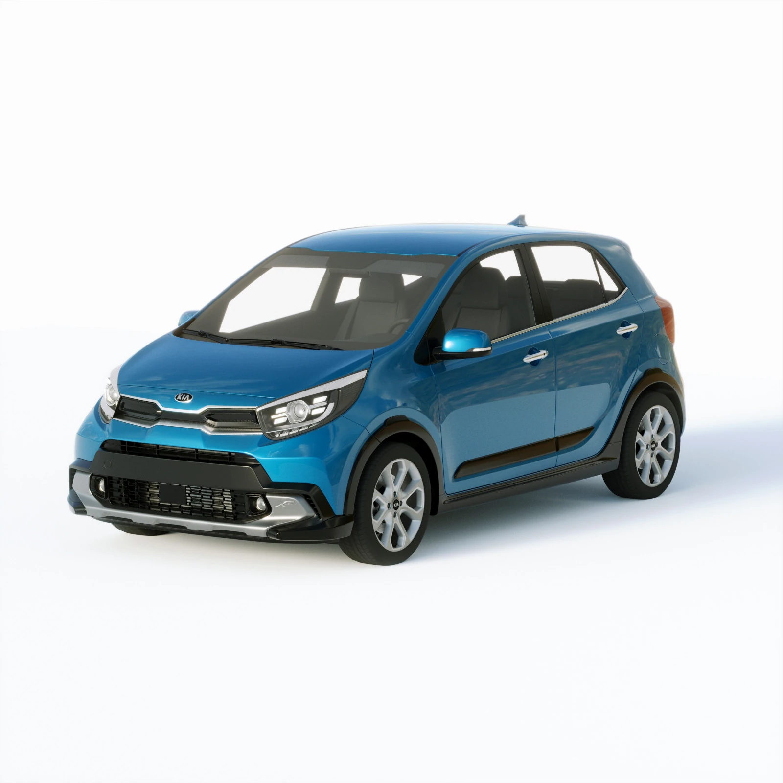 Kia Picanto X Line 2021 3D Model .c4d .max .obj .3ds .fbx .stl .blend 