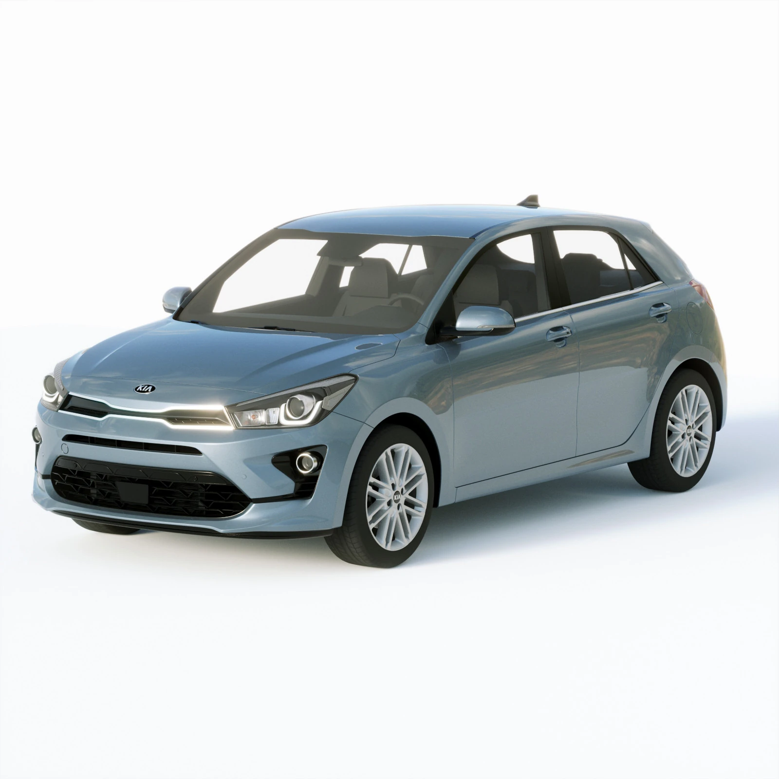 Kia Rio 2021 3D Model .c4d .max .obj .3ds .fbx .stl .blend 