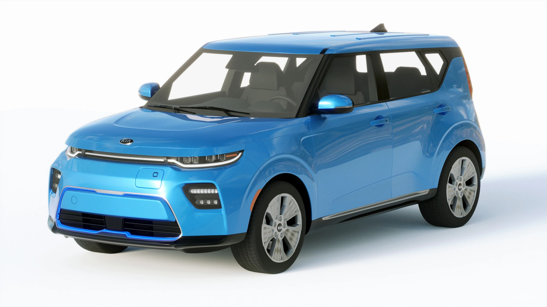Kia Soul EV 2020 3D Model .c4d .max .obj .3ds .fbx .stl .blend 
