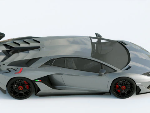 Lamborgini Aventador SVJ 2019 3D Model