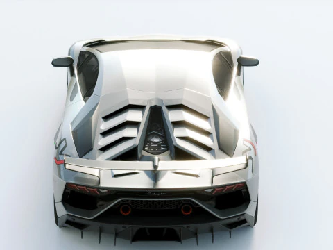Lamborgini Aventador SVJ 2019 3D Model