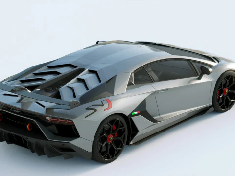 Lamborgini Aventador SVJ 2019 3D Model
