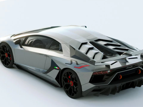 Lamborgini Aventador SVJ 2019 3D Model