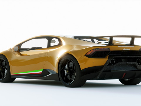 Lamborgini Hurcan Performante 2018 3D Model