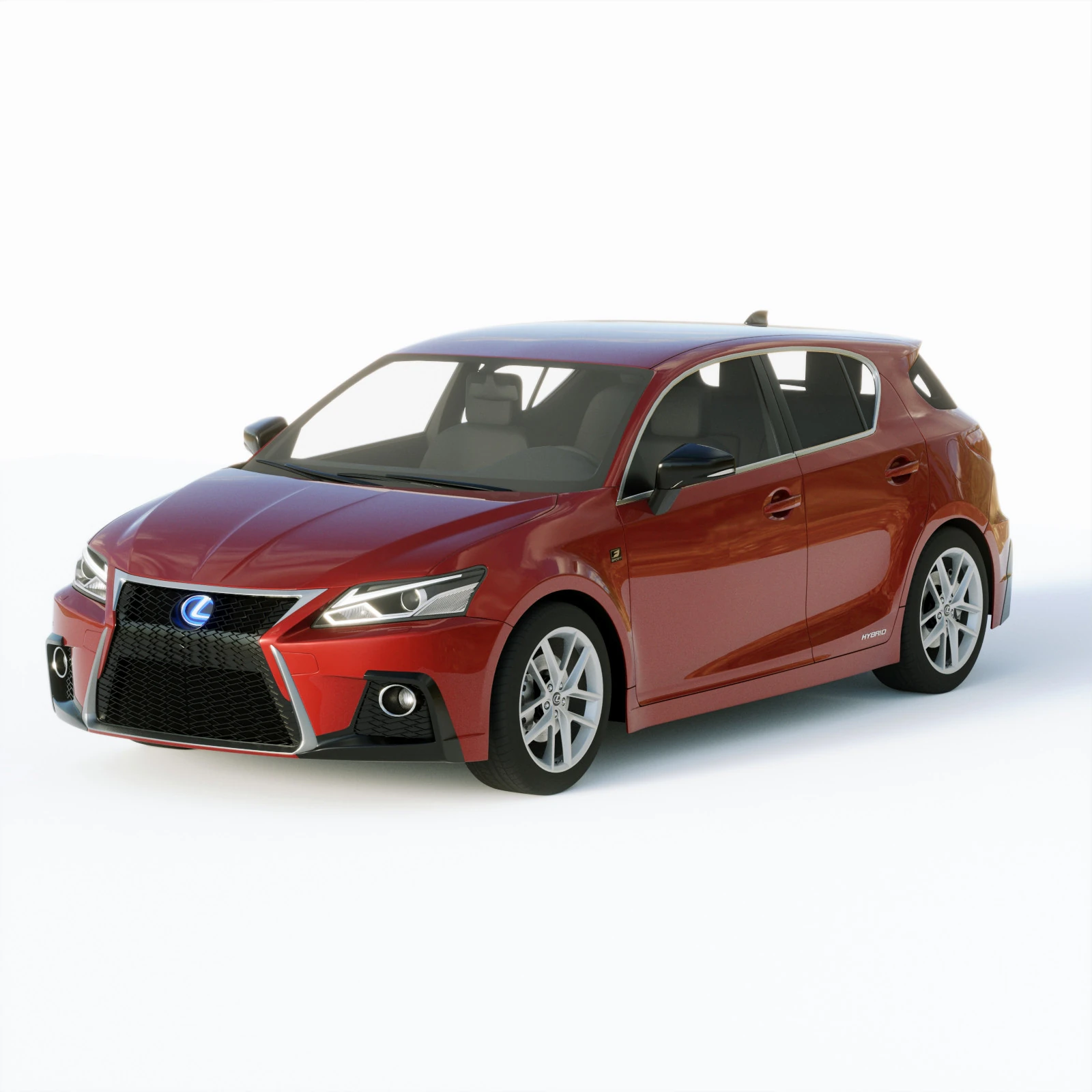 Lexus CT 200h 2020 3D Model .c4d .max .obj .3ds .fbx .stl .blend