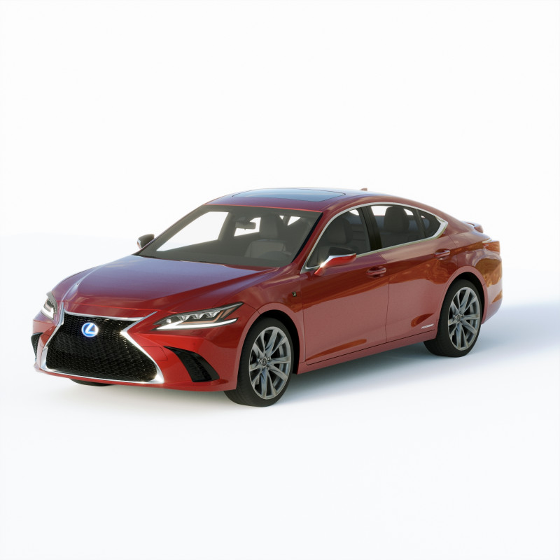 Lexus ES 2019 3D Model .c4d .max .obj .3ds .fbx .stl .blend 