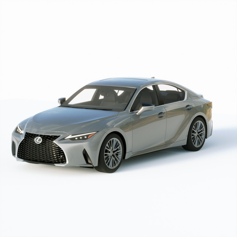 Lexus IS 2021 3D Model .c4d .max .obj .3ds .fbx .stl .blend 