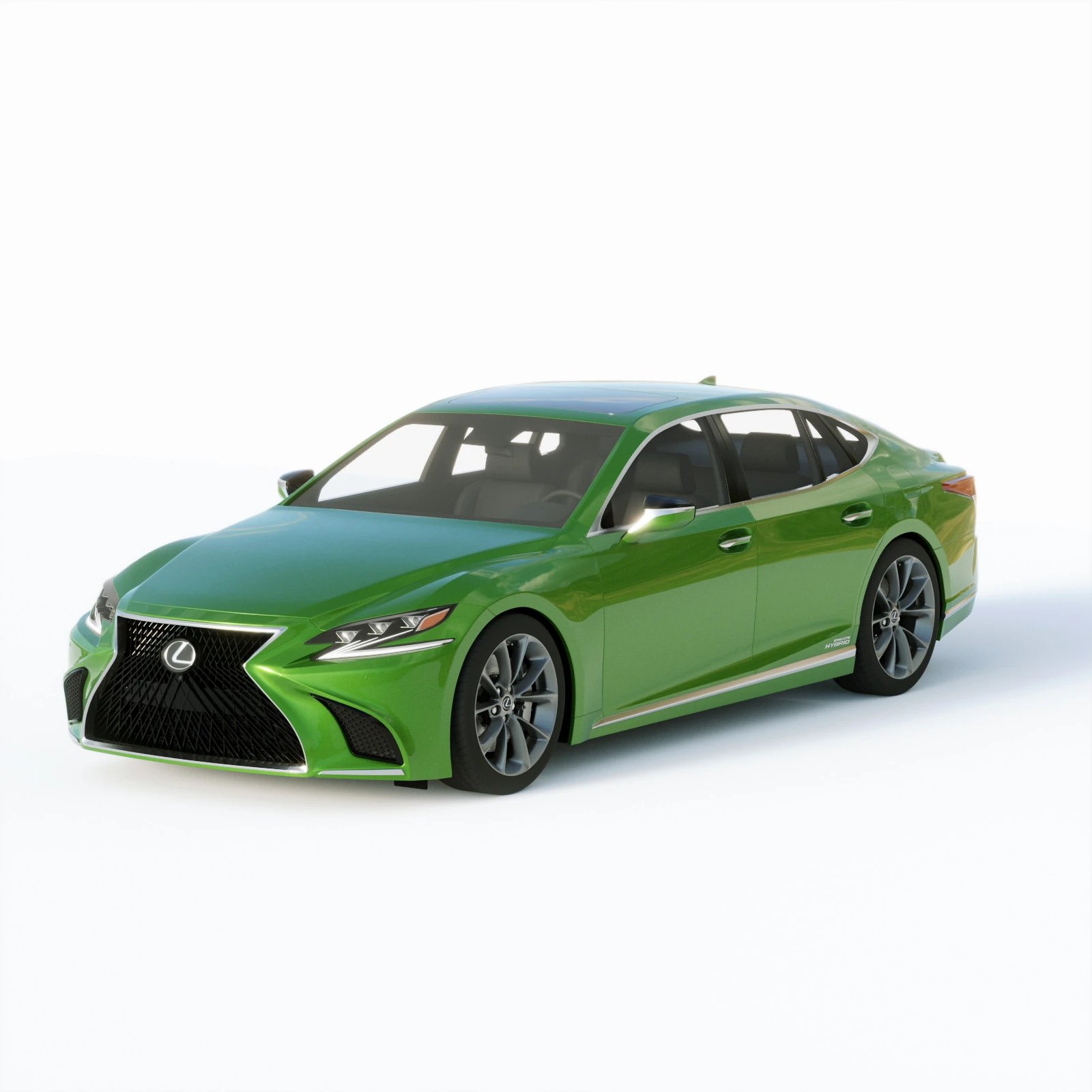 Lexus LS500H 2019 3D Model .c4d .max .obj .3ds .fbx .stl .blend