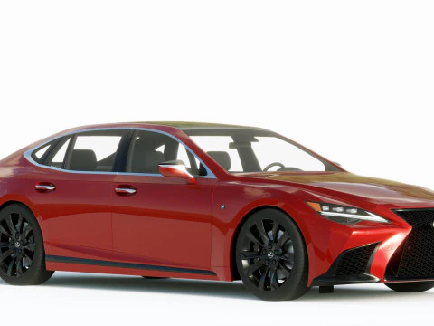 Lexus LS500H F Sport 2021 3D Model