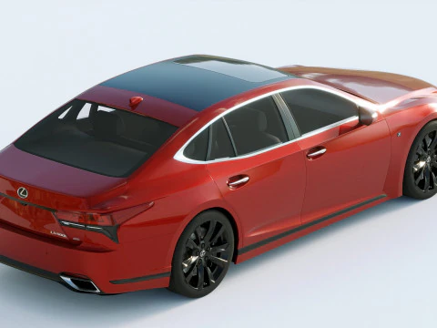 Lexus LS500H F Sport 2021 3D Model