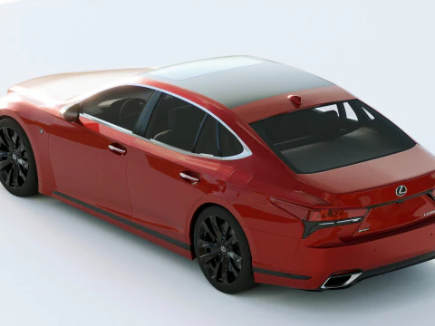 Lexus LS500H F Sport 2021 3D Model