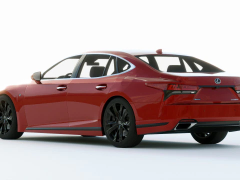 Lexus LS500H F Sport 2021 3D Model