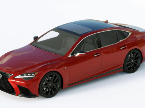 Lexus LS500H F Sport 2021 3D Model