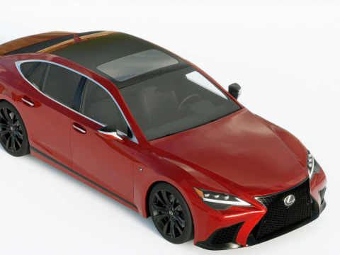 Lexus LS500H F Sport 2021 3D Model