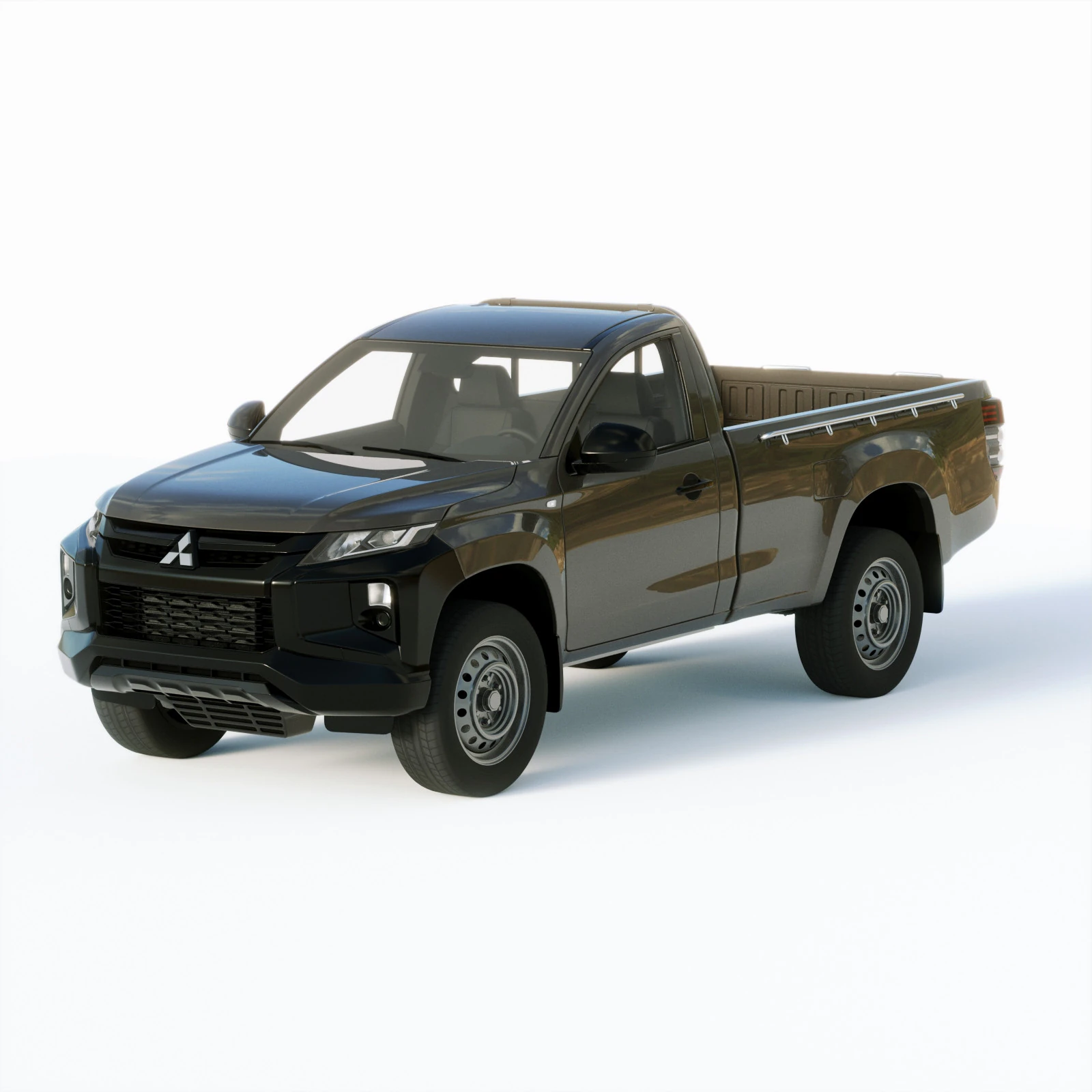 Mitsubishi L200 Regular Cab 2019 3D Model .c4d .max .obj .3ds .fbx .stl .blend 