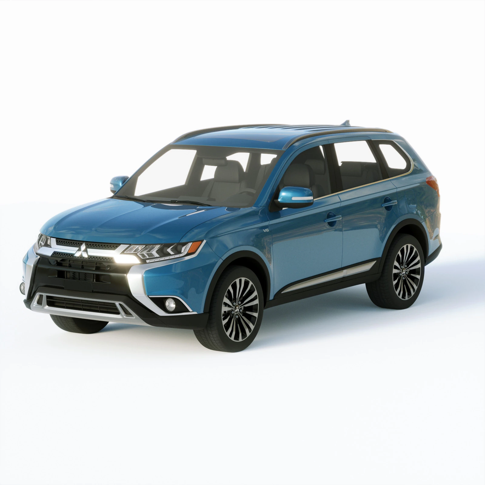 Mitsubishi Outlander 2019 3D Model .c4d .max .obj .3ds .fbx .stl .blend