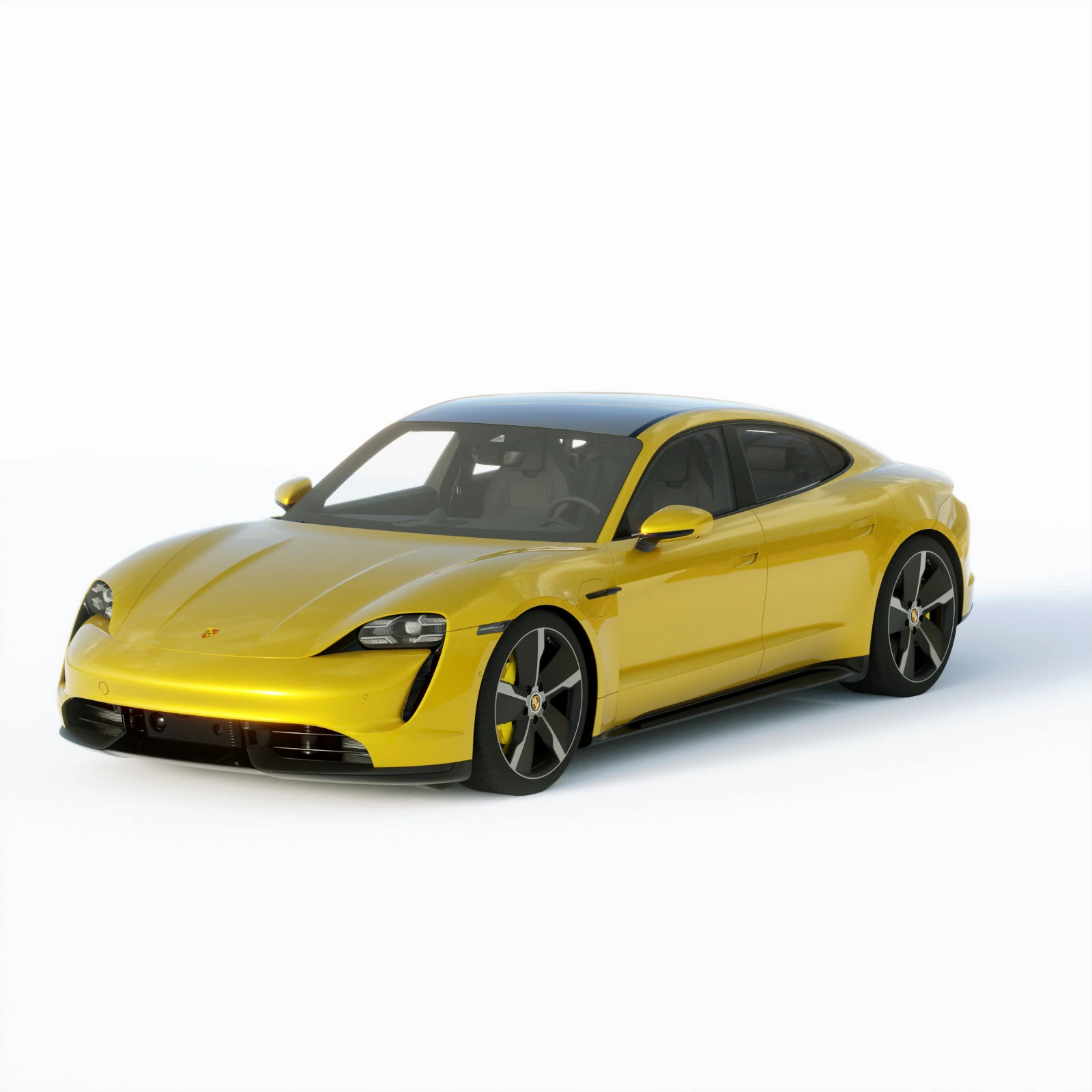 Porsche Taycan Turbo S 2020 3D Model .c4d .max .obj .3ds .fbx .stl .blend 