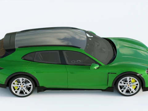 Porsche Taycan Turbo S Cross Turismo 2021 3D Model