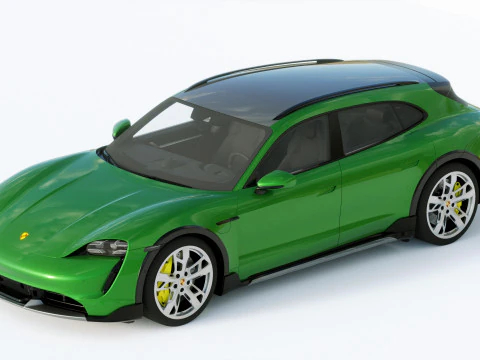 Porsche Taycan Turbo S Cross Turismo 2021 3D Model