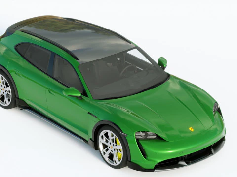 Porsche Taycan Turbo S Cross Turismo 2021 3D Model