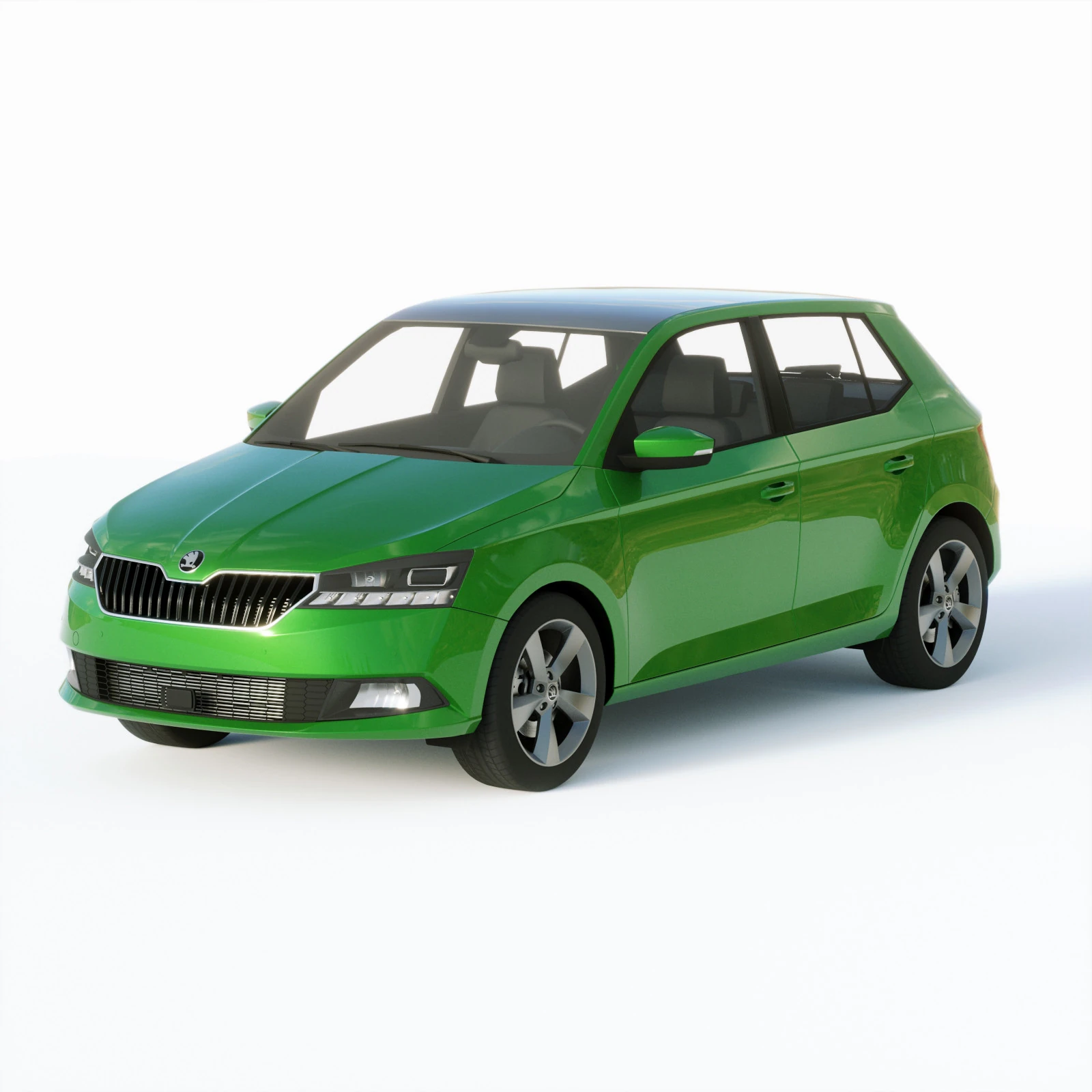 Skoda Fabia 2019 3D Model .c4d .max .obj .3ds .fbx .stl .blend