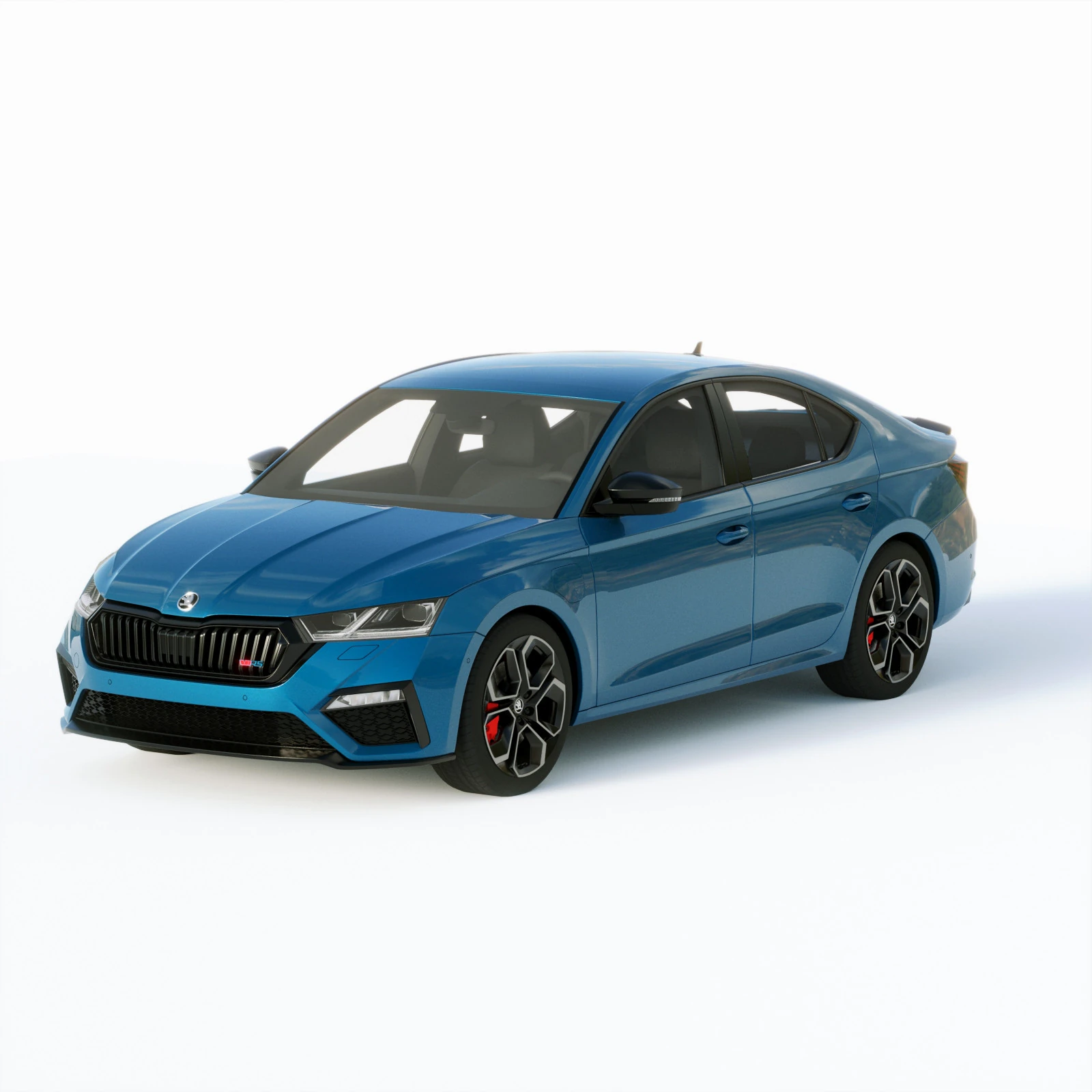 Skoda Octavia Sedan RS 2020 3D Model .c4d .max .obj .3ds .fbx .stl .blend 