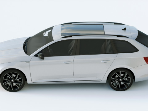 Skoda Superb Combi 2020 3D Model