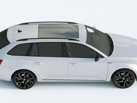 Skoda Superb Combi 2020 3D Model