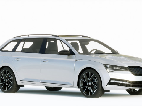 Skoda Superb Combi 2020 3D Model