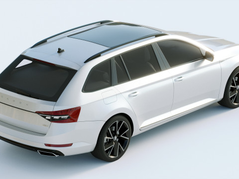 Skoda Superb Combi 2020 3D Model