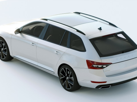 Skoda Superb Combi 2020 3D Model
