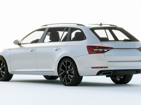 Skoda Superb Combi 2020 3D Model