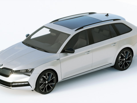 Skoda Superb Combi 2020 3D Model