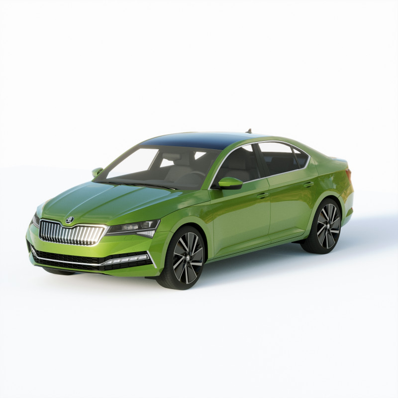 Skoda Superb IV 2020 3D Model .c4d .max .obj .3ds .fbx .stl .blend 