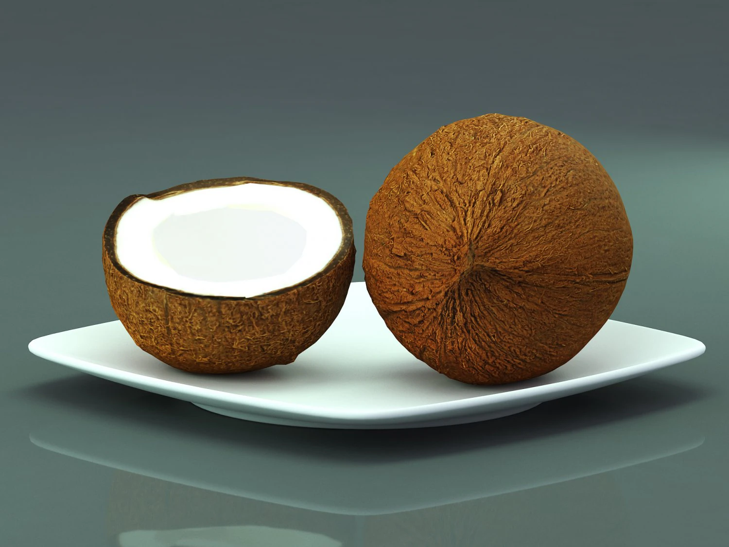 Coconut 3D Model .c4d .max .obj .3ds .fbx .stl .blend 