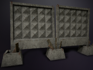 ussr concrete fence 3D Model