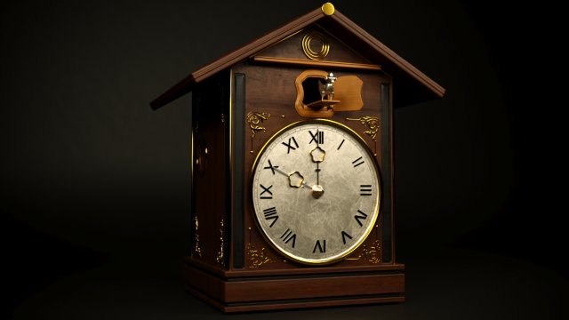 clock cuckoo 3Dモデル .c4d .max .obj .3ds .fbx .stl .blend 