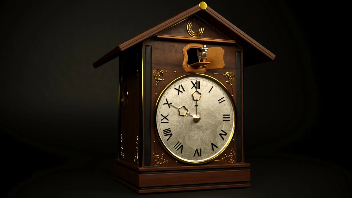 clock cuckoo 3D Model .c4d .max .obj .3ds .fbx .stl .blend 