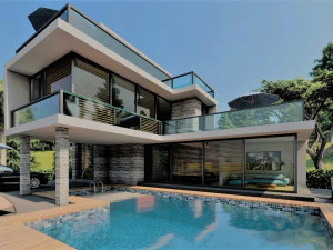 contemporary villa caladium 3D Model