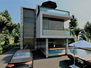 contemporary villa caladium 3D Model
