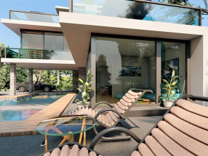 contemporary villa caladium 3D Model