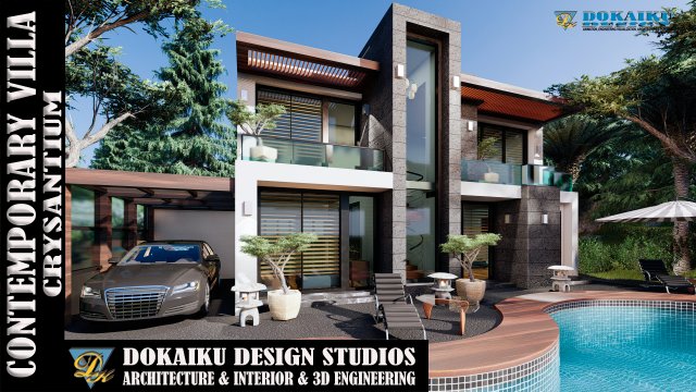 contemporary villa crysantium 3D-Modell .c4d .max .obj .3ds .fbx .stl .blend 