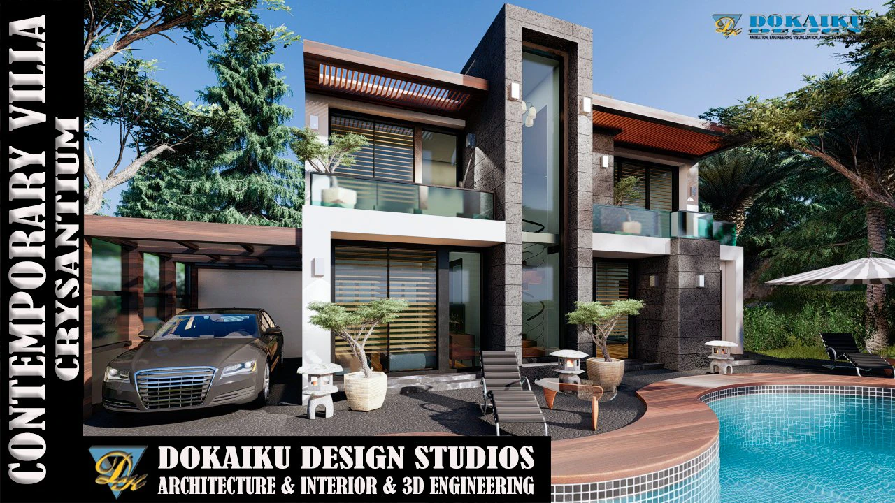 contemporary villa crysantium 3D Model .c4d .max .obj .3ds .fbx .stl .blend 