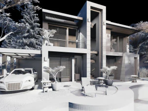 contemporary villa crysantium 3D Model
