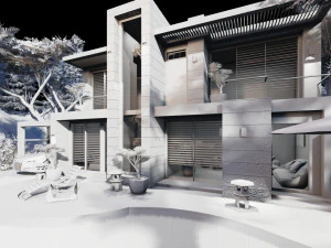 contemporary villa crysantium 3D Model