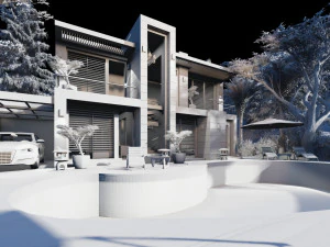 contemporary villa crysantium 3D Model