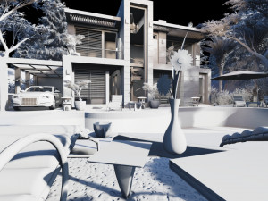contemporary villa crysantium 3D-Modell