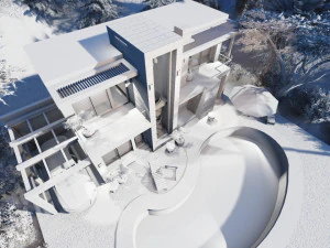 contemporary villa crysantium 3D Model