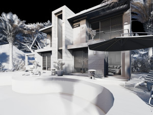 contemporary villa crysantium 3D-Modell